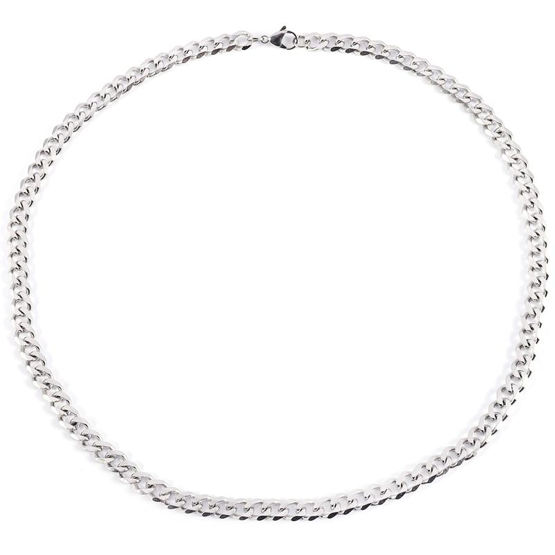 

Chains Chain Necklace Men, Stainless Steel, 8 Mm - Length 60 Cm