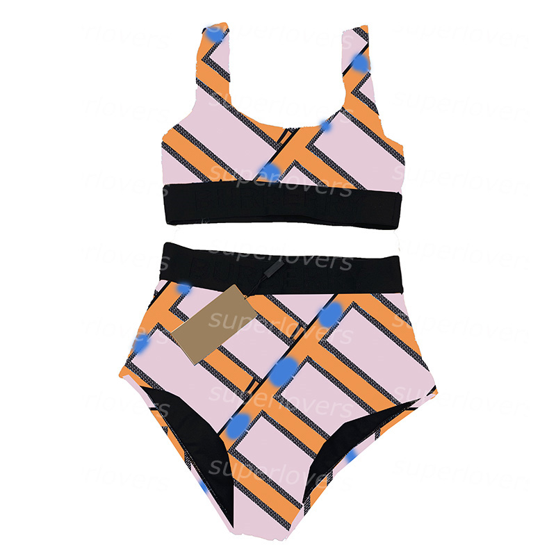 

Letters Plaid Bikinis Tankinis Charming Pool Party Split Padded Swimwear Womens Fashion Swimsuits Bathing Suit Spa Swimsuit, Extra shipping