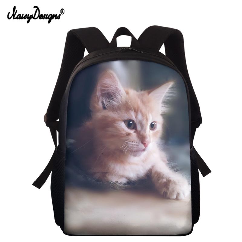 

Backpack NOISYDESIGNS Girls Children Student School Bag Maine Coon Cat Animal High Capacity Women Travel Laptop Pack Bagpack