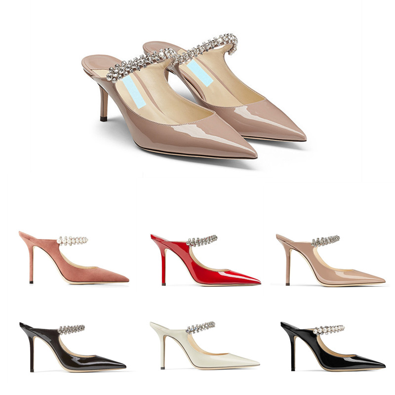 

2021 Elegant Design Dress Shoes Wedding DressHigh Heels Women Crystal & Pearl Strap Womens Pumps Point Toe Sexy Lady Walking Shoe EU35-41, 008