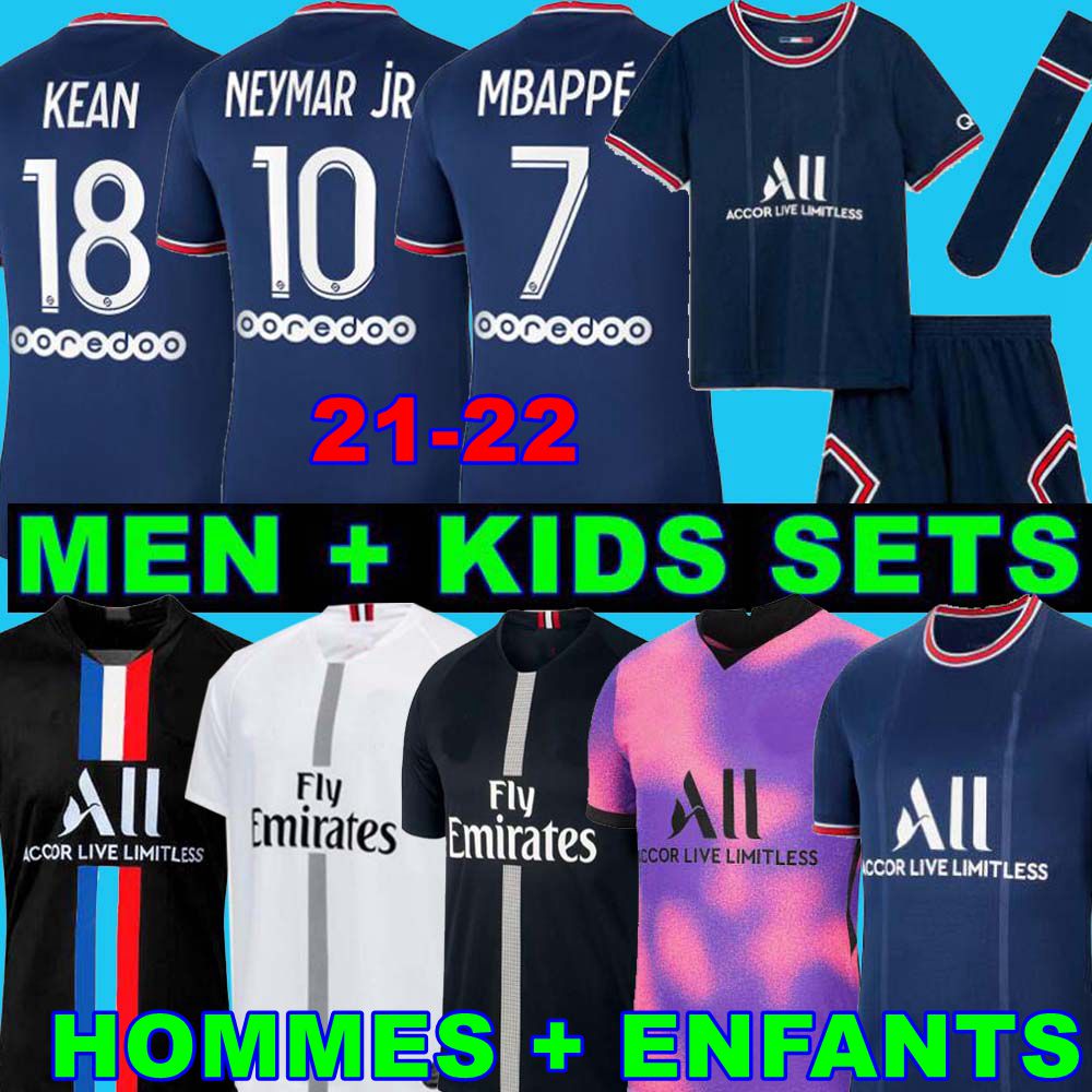 

psgjersey Maillots de football 18 19 20 21 22 soccer jersey 2021 2022 MBAPPE NEYMAR shirt men kids maillot de foot hommes enfants KIMPEMBE 4TH VERRATTI KEAN MARQUINHOS, Adult home