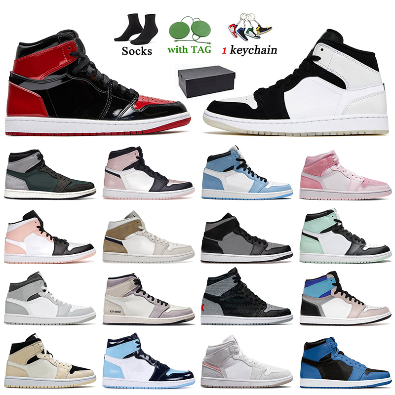 

High OG Patent Bred Diamond Shorts 1s Basketball Shoes Jumpman 1 Women Mens Trainers Tan Suede Light Smoke Grey Atmosphere Shadow Red Armory Navy Sneakers UNC Twist, E5 high og electro orange 36-47