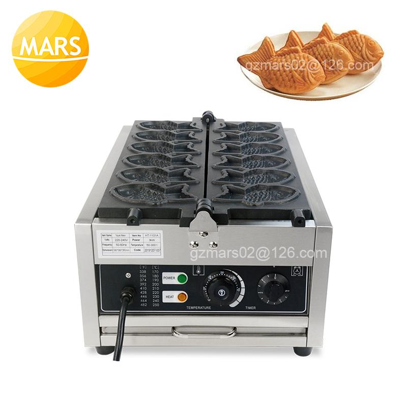 

Commercial 6 Pcs Fish Shape Taiyaki Machine Non Stick Cone Waffle Maker 220v 110v Mini Making Iron Plate Bread Makers