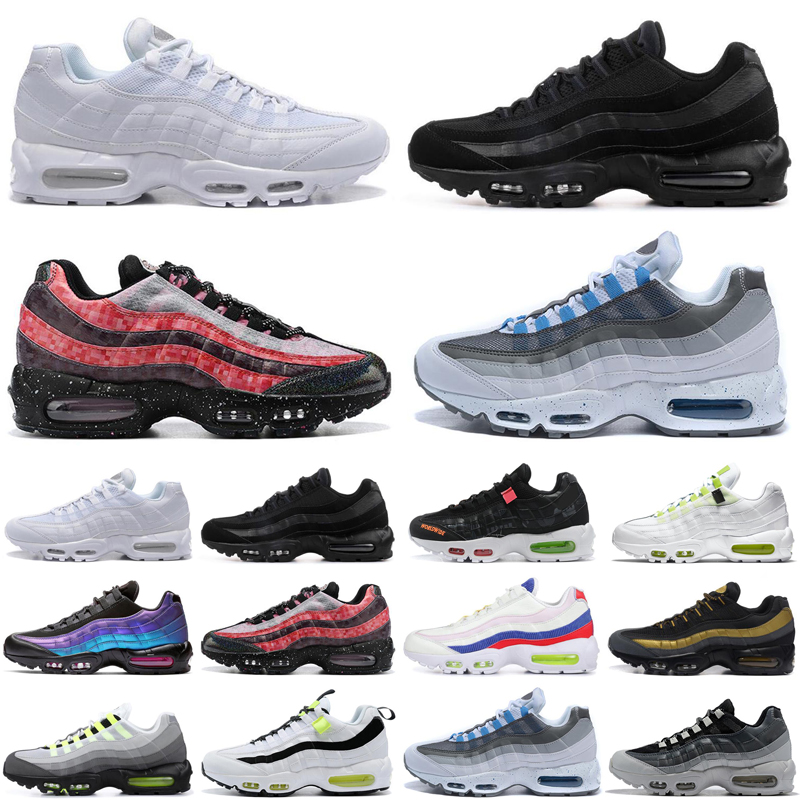 

fashion 95 mens running shoes 95s Triple Black White Worldwide Throwback Future Cherry Blossom Panache Neon men trainers sports sneakers size 40-45