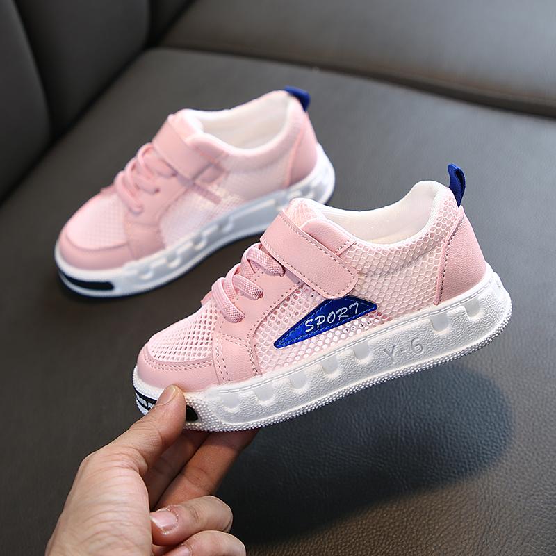 

Kids Sport Shoes For Boys Sneakers Soft Children Running Girls Fashion Spring Breathable Casual Shoe SYY112, Black;red