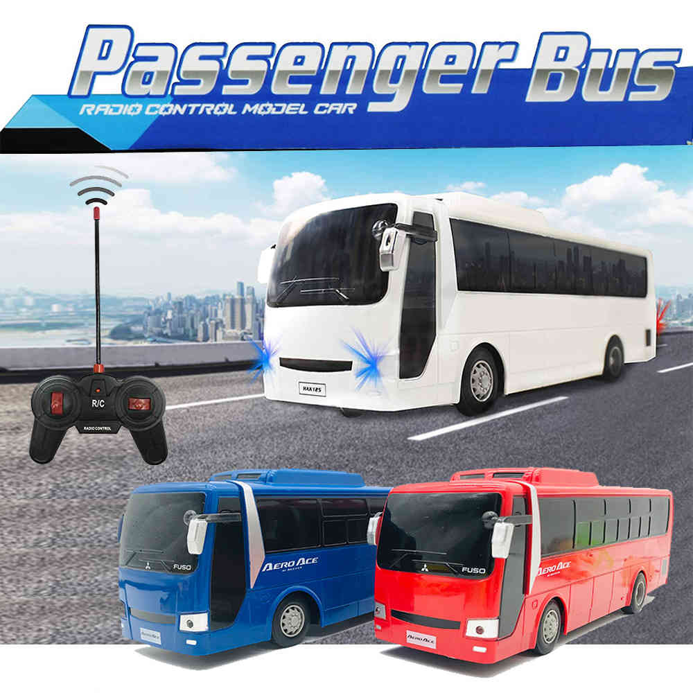 

Radio Remote Control Bus High Speed Racing Model RC Car Realistic Beaming Lights Rubber Tires Presents Toys for Kids Boys& Girls 210322