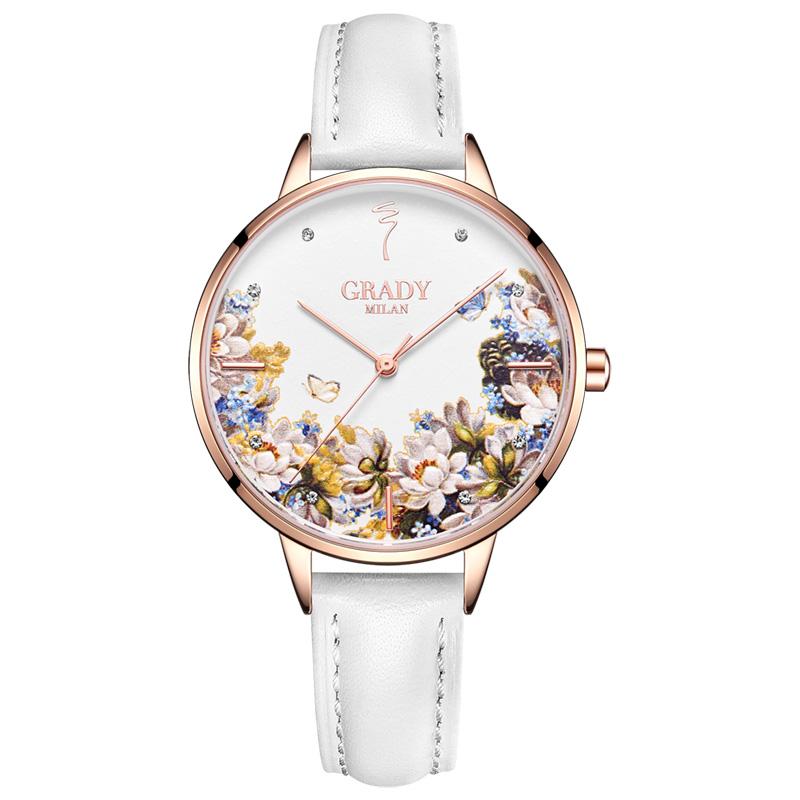 

Wristwatches 2021 Simple FashionWomen Wristwatch Quartz Watch For Ladies Uhren Gifts Clock, Silver case b strap