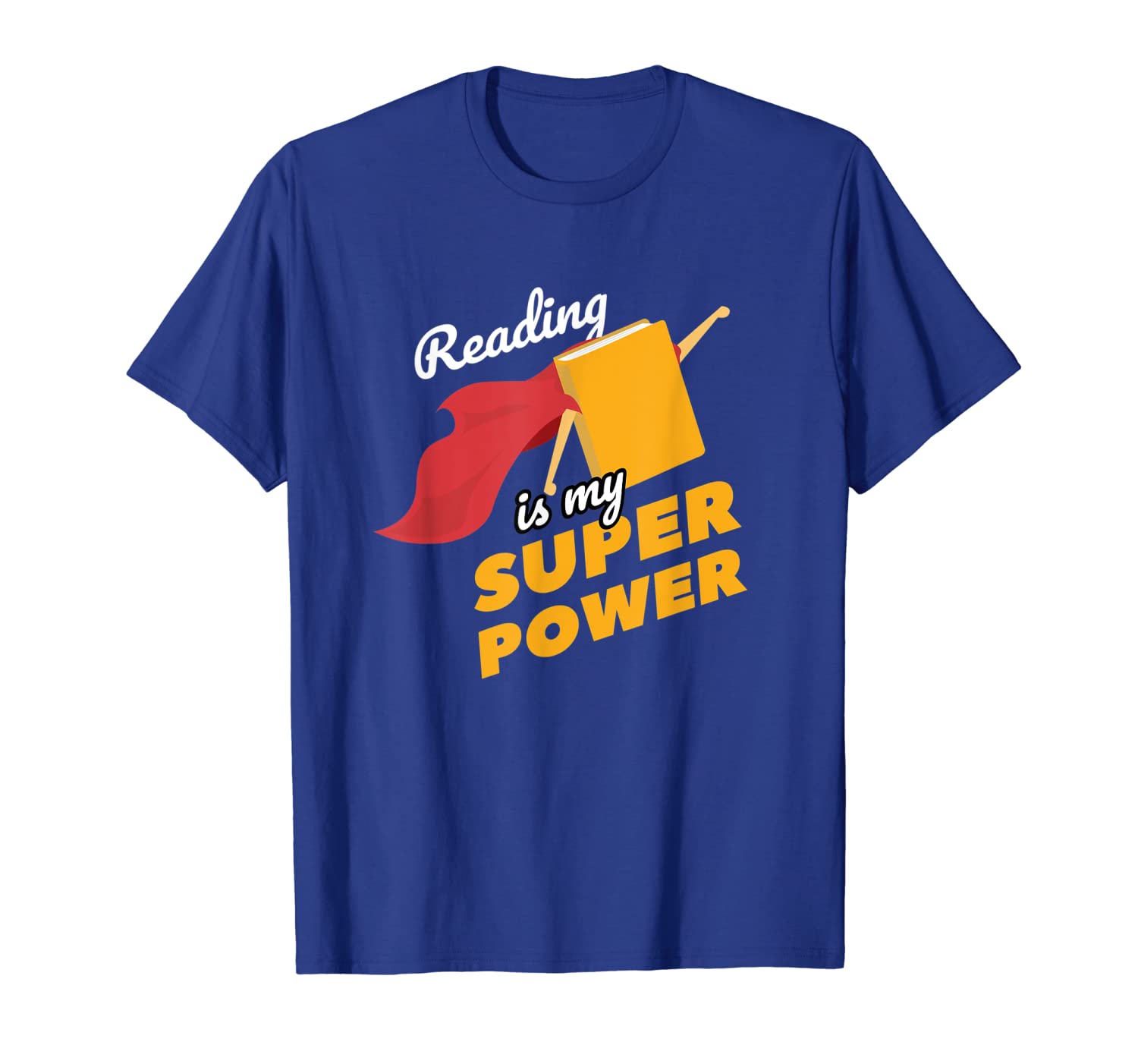 

reading is my superpower fun cute book hero gift t-shirt, White;black