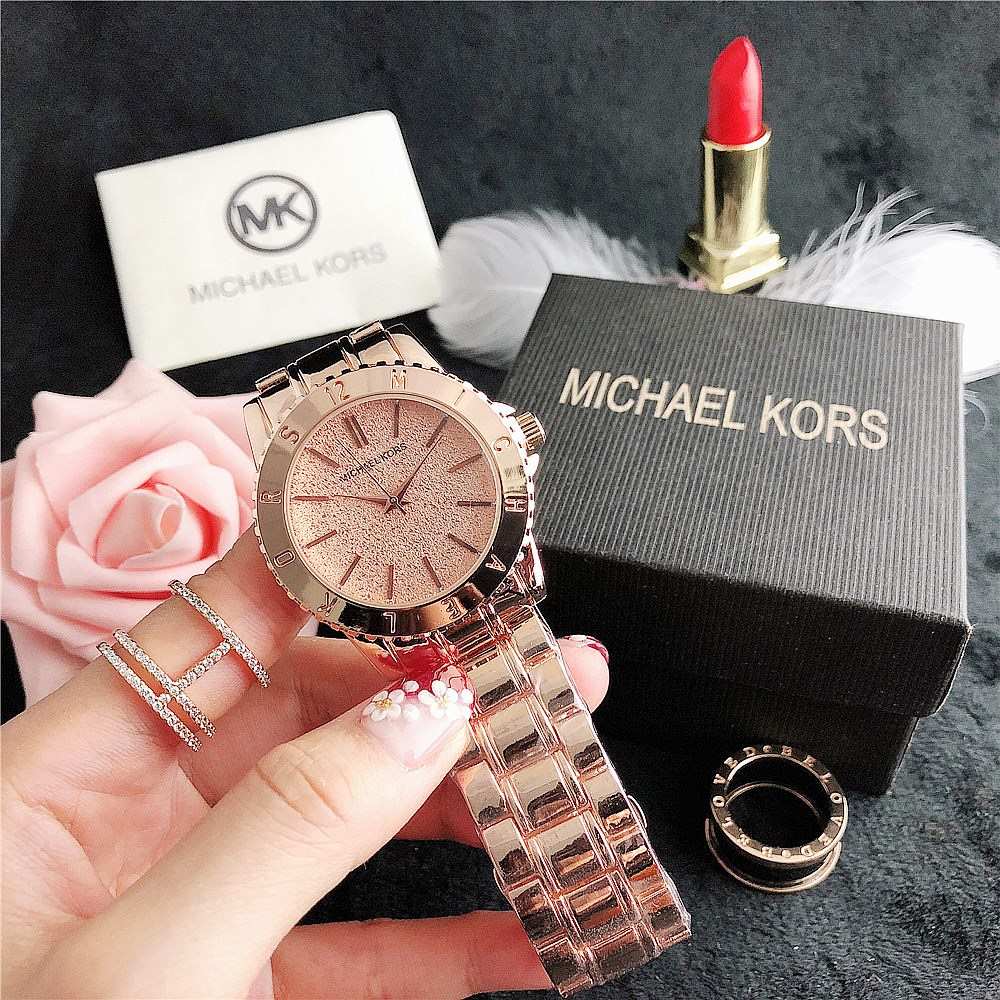 

2021 Luxury M brand gold watch casual womens watches diamond case K fashion dress designer stainless steel strap quartz movement, Slivery;brown