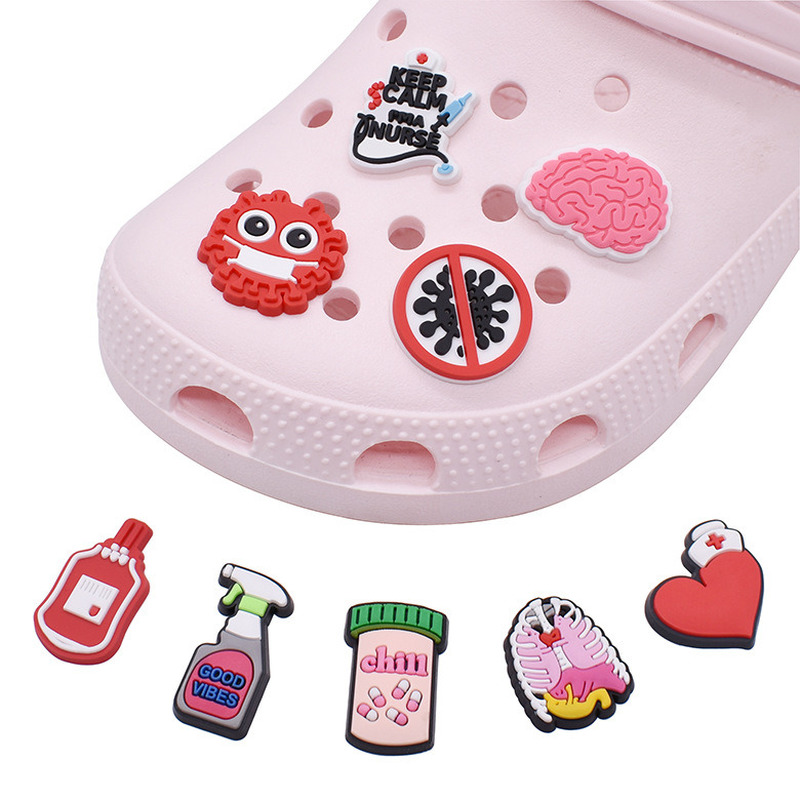 

Medical Protection Shoe Decorations Charm Parts Accessories Jibitz Fro Croc Charms Clog Buttons Buckle Party Favors Gift