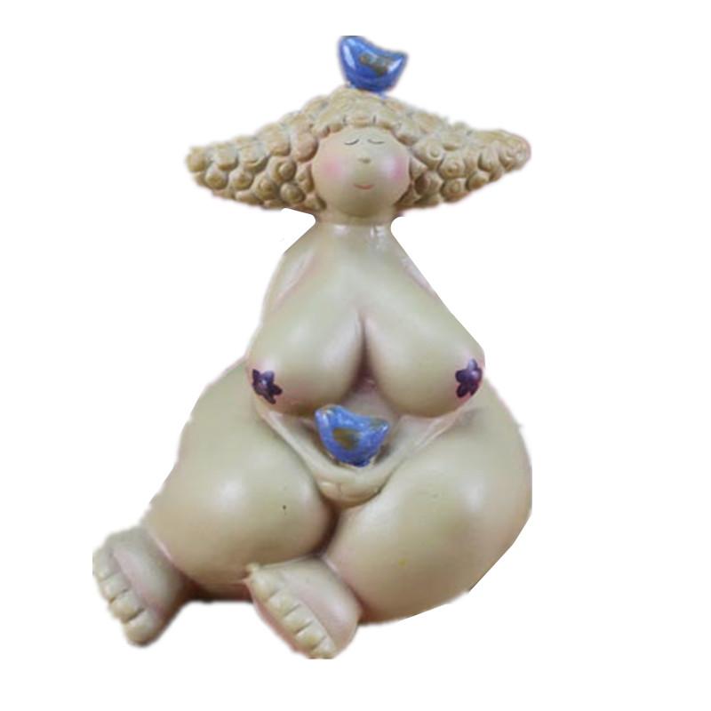 

High Temperature Kiln Ceramics Blessing Angel Obese Girl Sculpture Dull Polish Do Old Art&Craft Home Decorations X3449 Decorative Objects