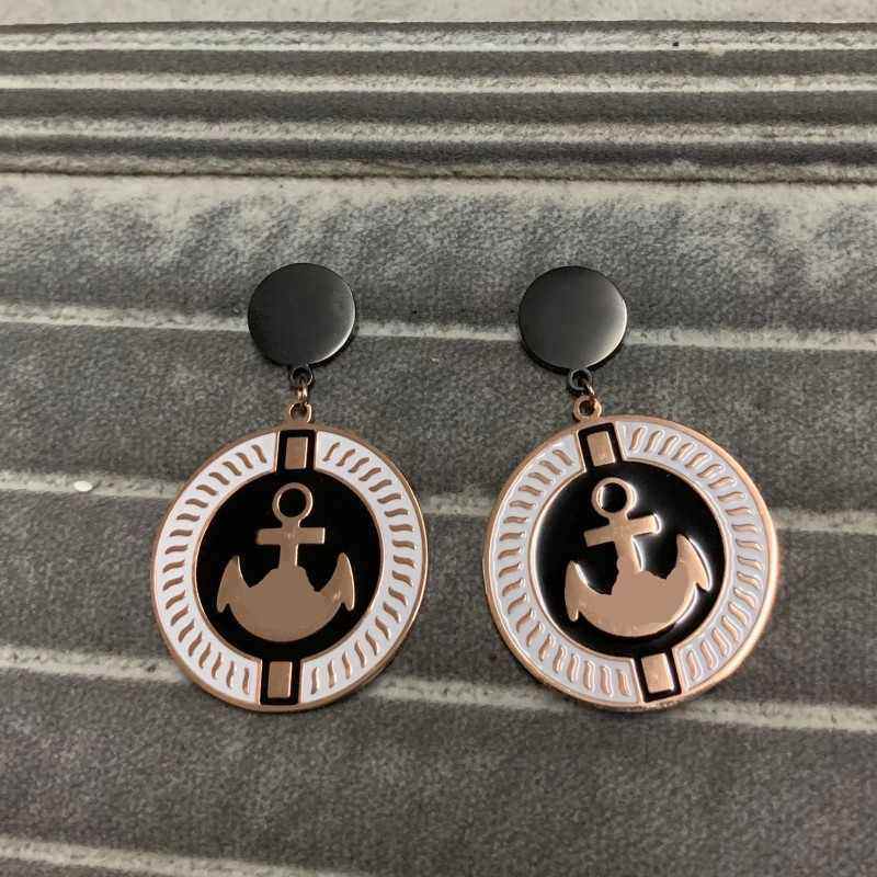 

High polished Drop Oil Fashion stud Classic design Jewelry Stainless Steel Rose Gold Ring Pendants women earrings Wholesale, Golden;silver