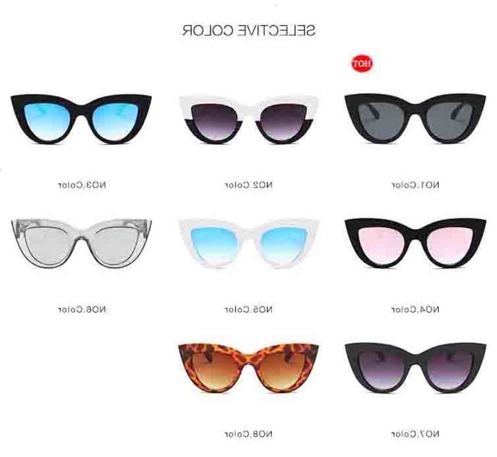 

sunglasses Fashionable sun frames Vintage Cat Eye Women Tinted Color Lens Men Shaped Sun Glasses Female Eyewear Blue Sunglasses Brand Designer, Black