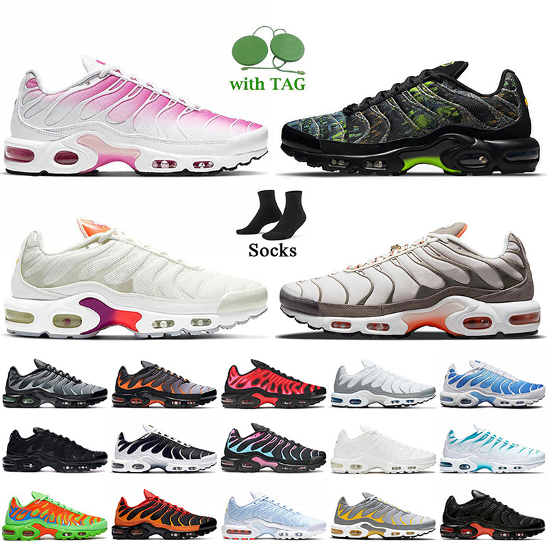 

Big Size 46 Mens Running Shoes Womens Trainers Plus Tn Se tns Pink Fade Mean Green ATLANTA Triple White Black Sports Sneakers University Red Reflective, B32 black orange 40-46