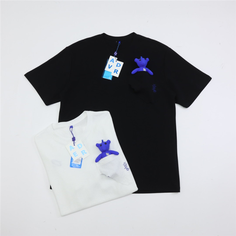 

pocket T-Shirt Men Women 1 A1 quality Tees Oversized T Shirt, White;black