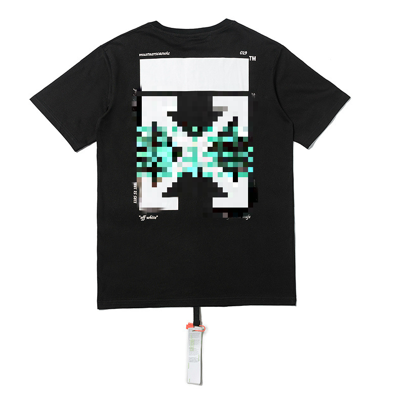 

T Shirt 2021 Designer Round neck Pure cotton 100%off graffiti gradient summer leisure letter Pullover Short Sleeve men and Couples women BC1I, White;black