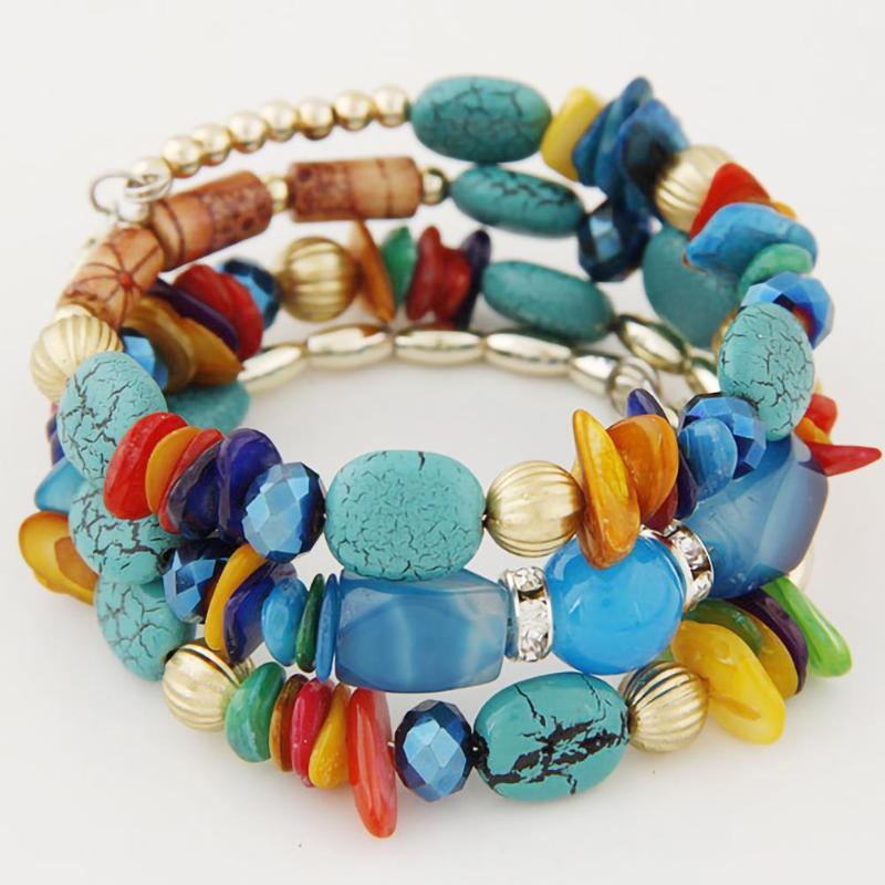 

Bangle Shiny Terrific Long-lasting Student Bracelet Turquoise Beads For Dating