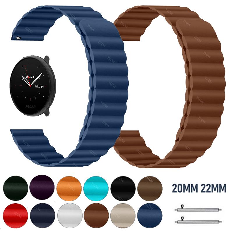 

Watch Bands Leather Magnetic Band For POLAR IGNITE 2 / VANTAGE M2 M /UNITE/ GRIT X Soft Strap Wristband Bracelet Watchband Belt 20mm 22mm