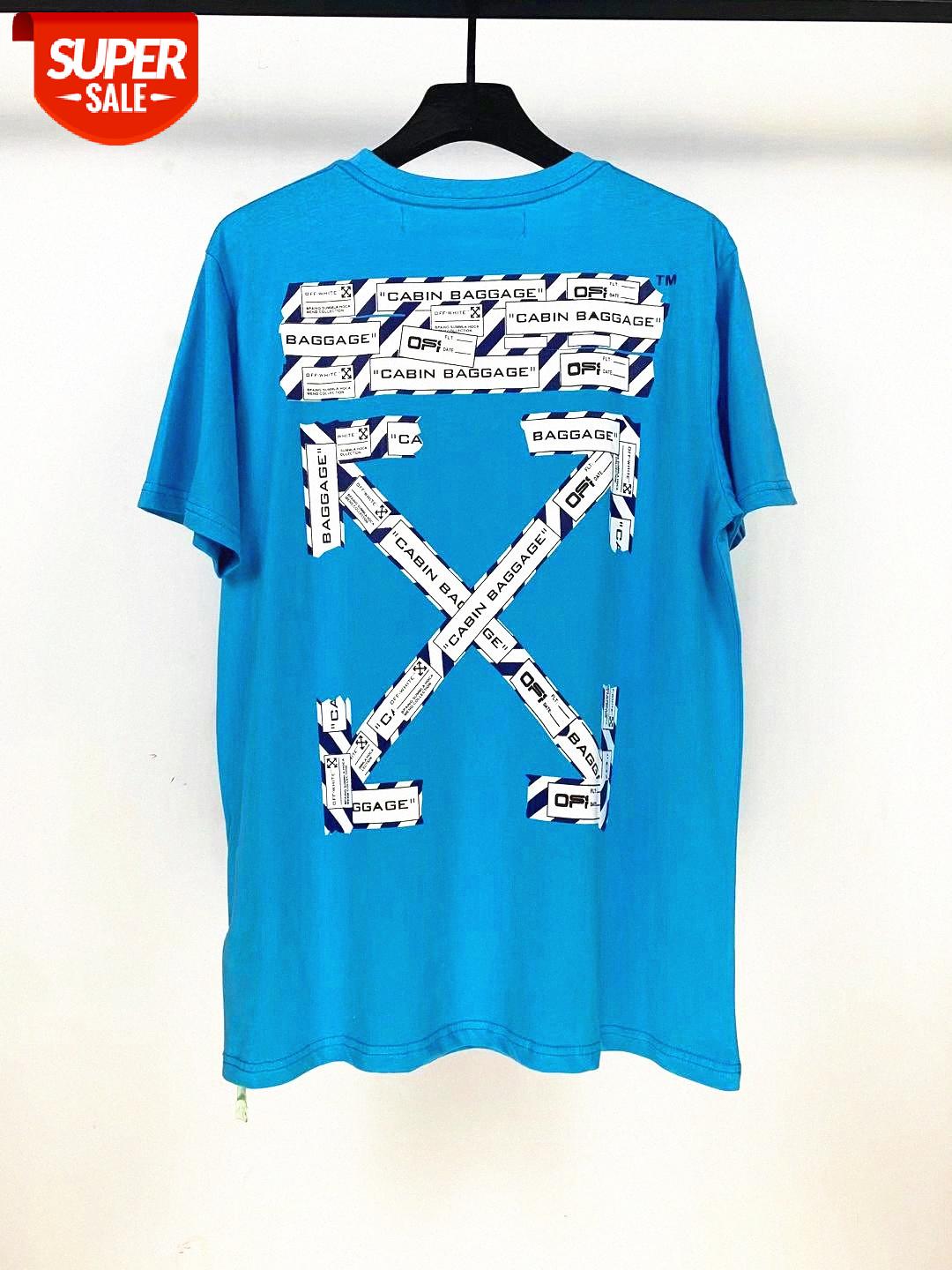 

OFF 20 spring and summer models capsule cordon short-sleeved men women couples loose large size BF wind T-shirt #nt64, White