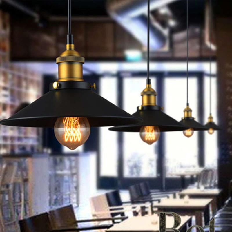 

Lamp Covers & Shades Modern Pendant Ceiling Lamps Industrial Light Vintage American Style Hanging LED Restaurant Living Room Decoration