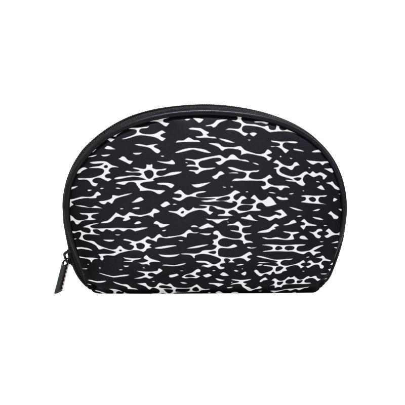 

FengJu Multifuncition Shell Cosmetic Bag Purse Half Moon Hanging Travel Toiletry Pouch For Girls Woman Two-Tone Bags & Cases