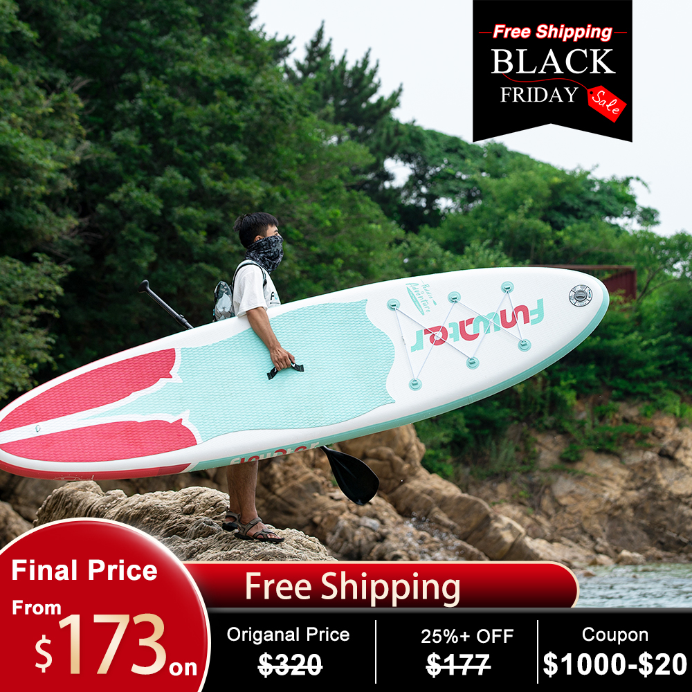

Funwater US&CA&EU Warehouses DropShipping Delivery Within 7 Days surfboard 320*84*15cm paddle stand up sup board inflatable paddleboard water sport surf