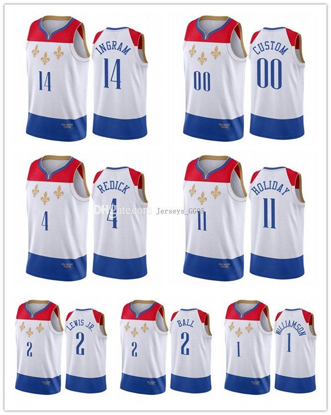 

New Orleans Pelicans MEN women NBA Brandon Ingram Lonzo Ball Kira Lewis Jr. Zion Williamson City fleur-de-lis basketball Jersey, Black;red