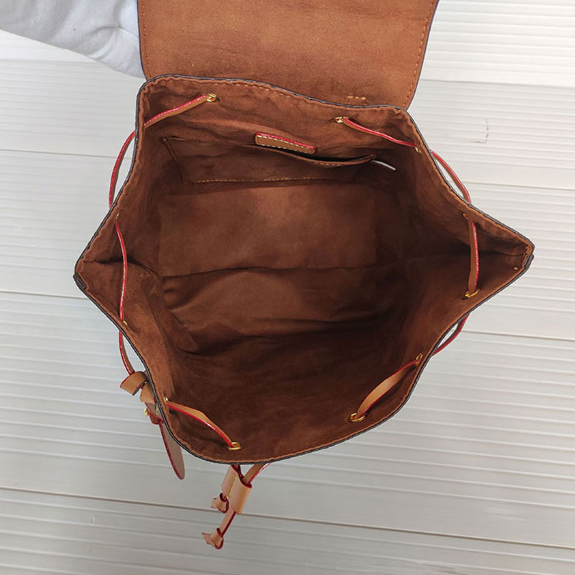 

High Quality Genuine Leather BACKPACK old flower Woman Travel Bags men Backpacks Embossing M45501 classical designer double shoulder Sport Bag imitation handbags, Old flower black belt