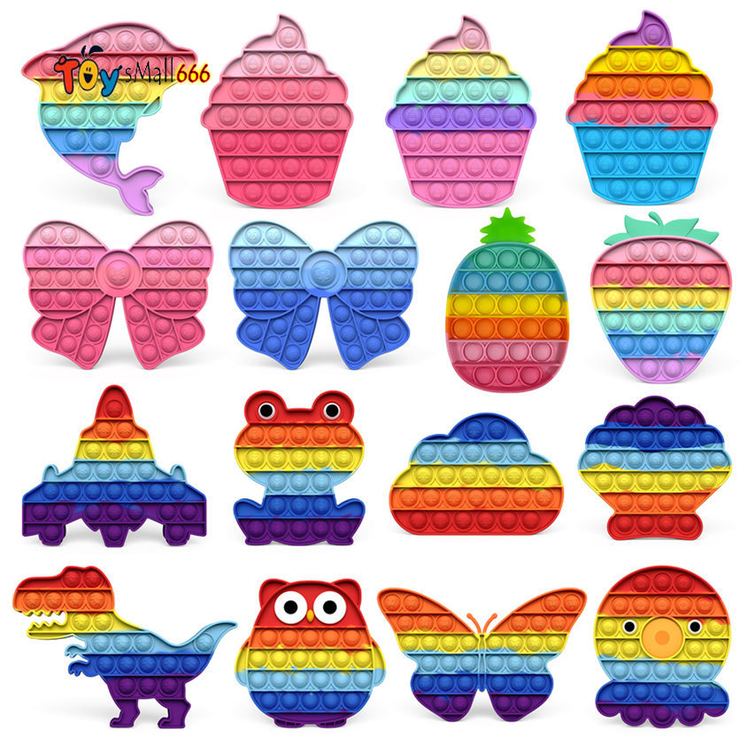 

DHL Free Fidget Toys Push It Bubble Antistress Toys Anti-stress Soft Sensory Gifts Reusable Squeeze Toys Gifts Stress Reliever Board Games, Multi