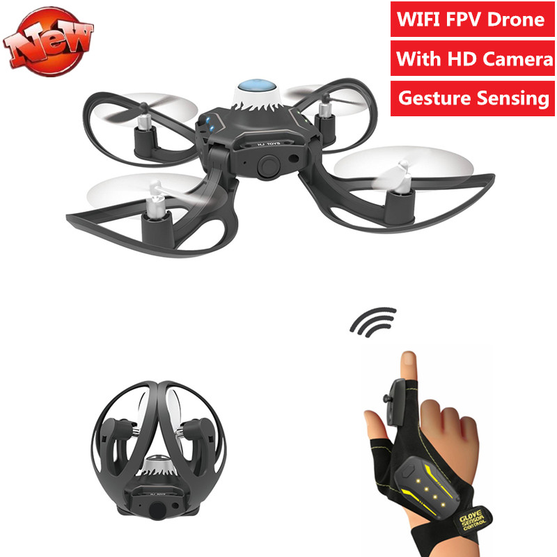 

WIFI FPV With HD Camera Foldable RC Quadcopter Gesture control 360 Degree Rotation Flips One Key Return phone Control aircraft, No camera