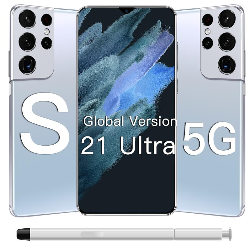 Cell Phone Mounts & Holders S21 Ultra 2021 Arrival 6.7 Inch 10 Core Smartphone 1440*3200 16GB+512GB 32MP+50MP 6800Amh Andriod 11-image-724130378