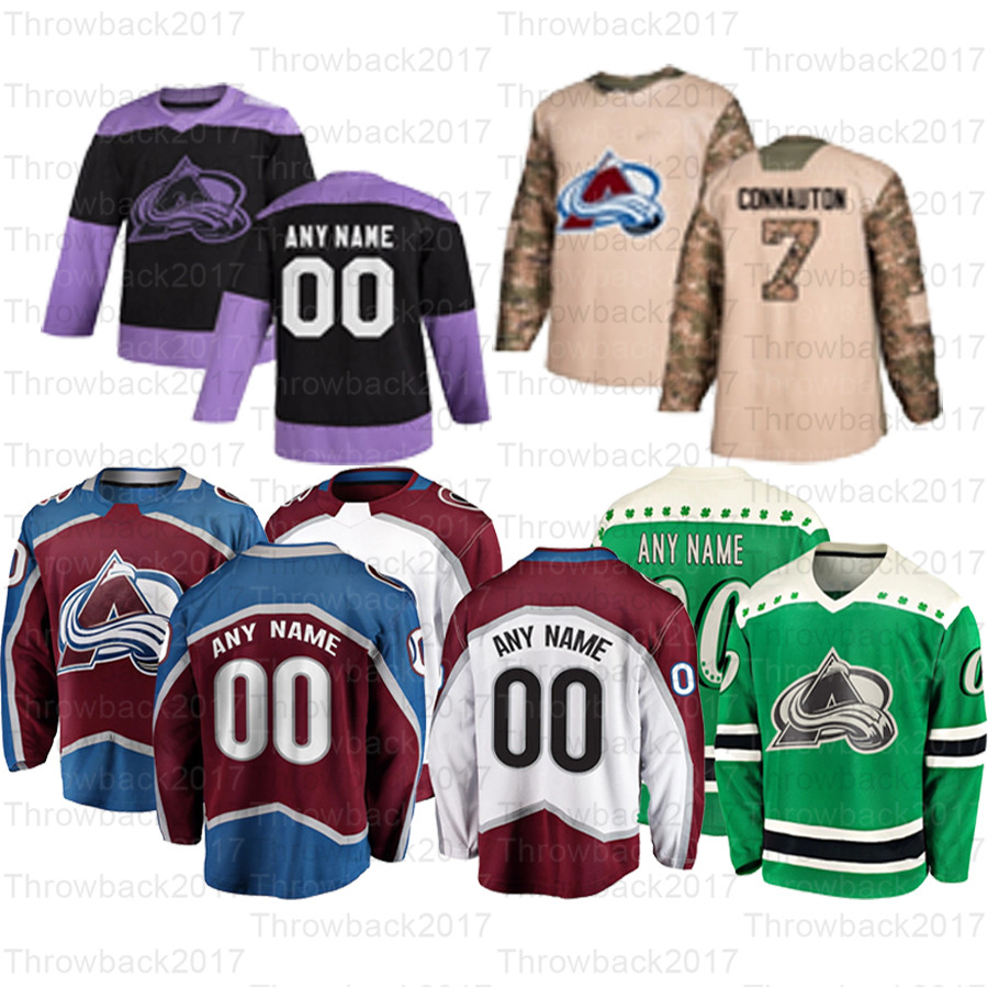 

Custom Colorado Avalanche hockey Jerseys 29 Nathan MacKinnon 92 Gabriel Landeskog 16 Nikita Zadorov 8 Cale Makar 31 Philipp Grubauer, Black;red