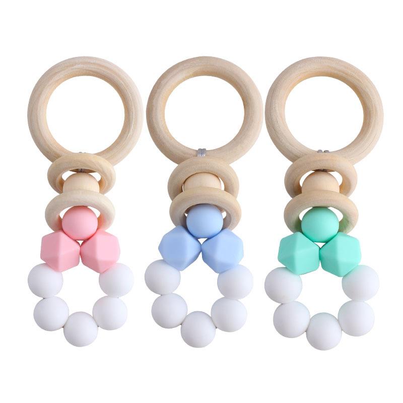 

Pacifier Holders&Clips# Baby, Kids & Maternity Drop Delivery 2021 Baby Teethers Natural Wooden Born Teeth Practice Toys Sile Food Grade Sooth