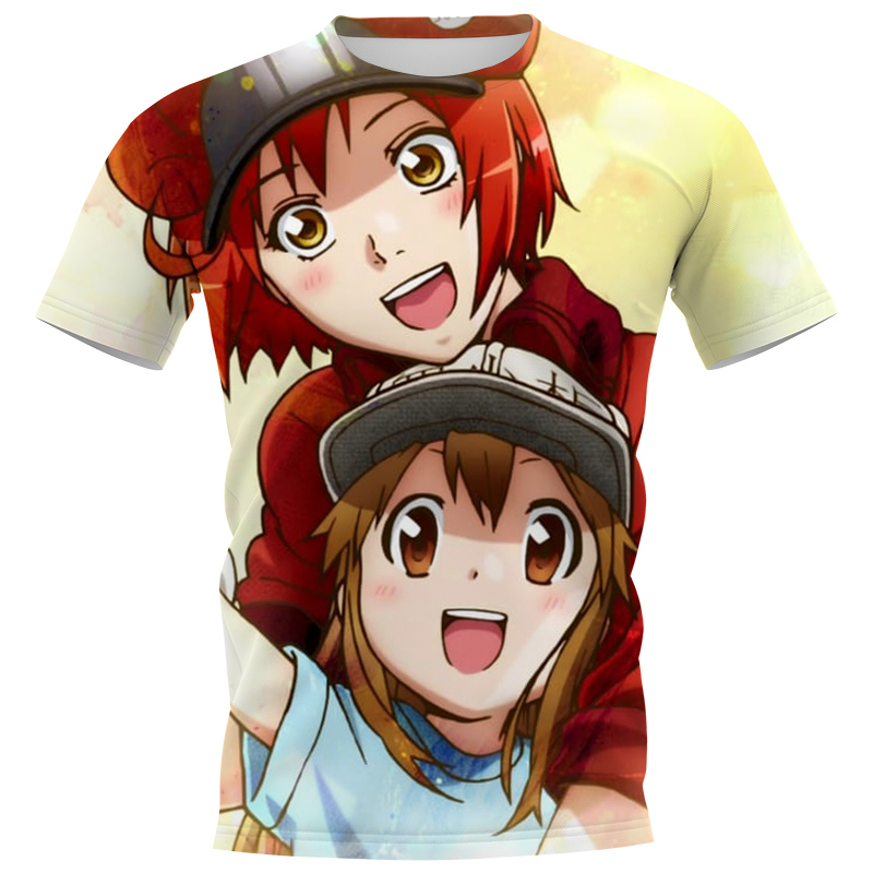 

CLOOCL Anime Cells At Work 3D Printed T-shirts Mens Casual Clothes Slim Short Sleeve Harajuku T Shirts Teens Tops, #1