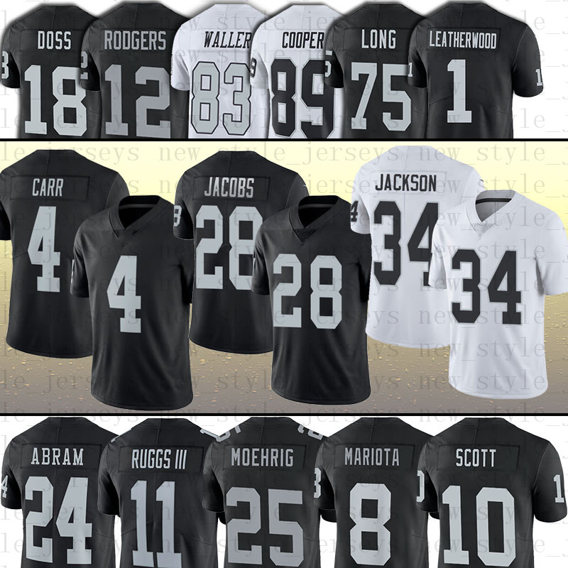 

28 Josh Jacobs 24 Johnathan Abram Jerseys 4 Derek Carr Henry Ruggs III 34 Bo Jackson 83 Darren Waller Clelin Ferrell Maxx Crosby Marcus Mariota JIM PLUNKETT Moehrig, Men(tu xi zhe)