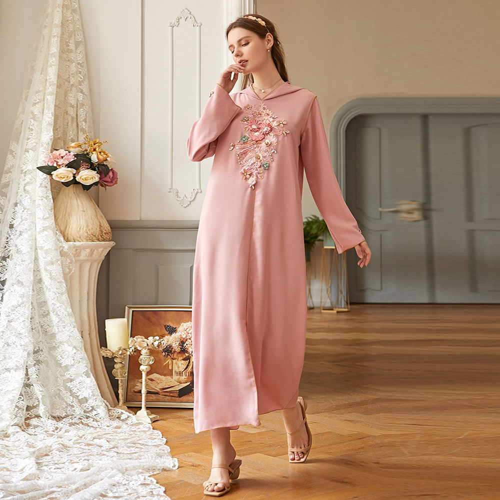 

Eid Kaftan Mujer Dubai Abaya Turkey Hijab Hooded Muslim Dress Islamic Clothing Women Robe De Moda Musulman Femme Vestidos India