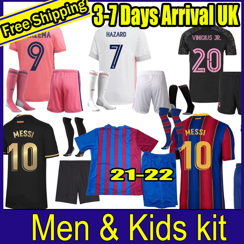 

REAL MADRID soccer jerseys fans player version HUMANRACE jersey 20 21 Adult+Kids Kits+Socks HAZARD SERGIO RAMOS BENZEMA camiseta football, Black