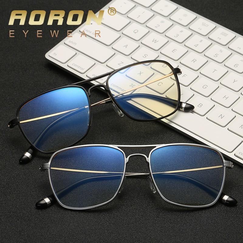 

Fashion Sunglasses Frames Anti Blue Light Glasses Frame Women Oversized Metal Goggles Radiation-resistant Square Computer Men Gaming E