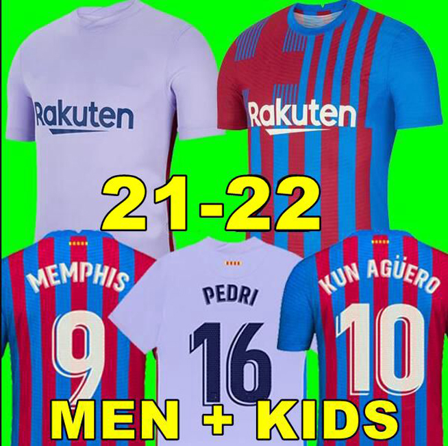 

Camisetas de football Kun Aguero Barcelona soccer jersey BARCA FC 20 21 22 ANSU FATI 2021 2022 GRIEZMANN F.DE JONG DEST PEDRI kit shirt men kids MEMPHIS SERGIO COUTINHO, Home adult lfp