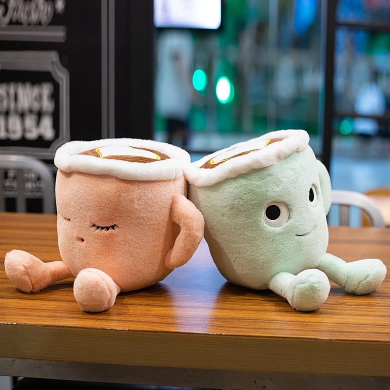 

Cute Warm Coffee CupPillow Sofa Backrest Plush Toys For Children Creative Valentine's Day Gifts Kid's Year Gift F Party Favor