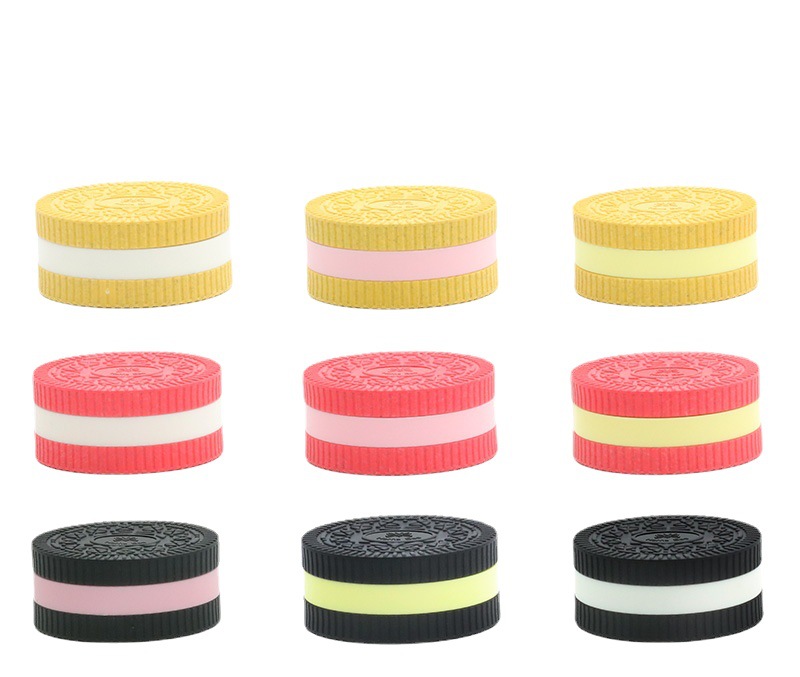 

Biscuit Smoking Accessories grinder 55mm three-layer decompressable grinders plant fiber cut tobacco cigarette crusher