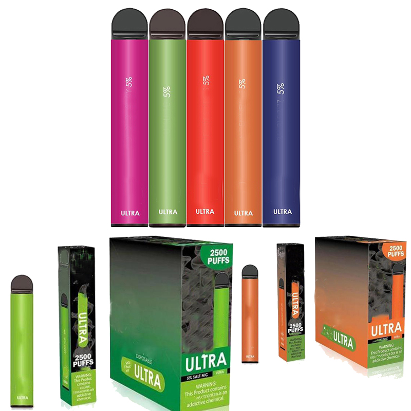 

ULTRA Disposable Vape Pen E Cigarettes Kit 850mAh Battery 2500Puffs Pre-Filled high quality Original vapors wholesale Air Bar Lux