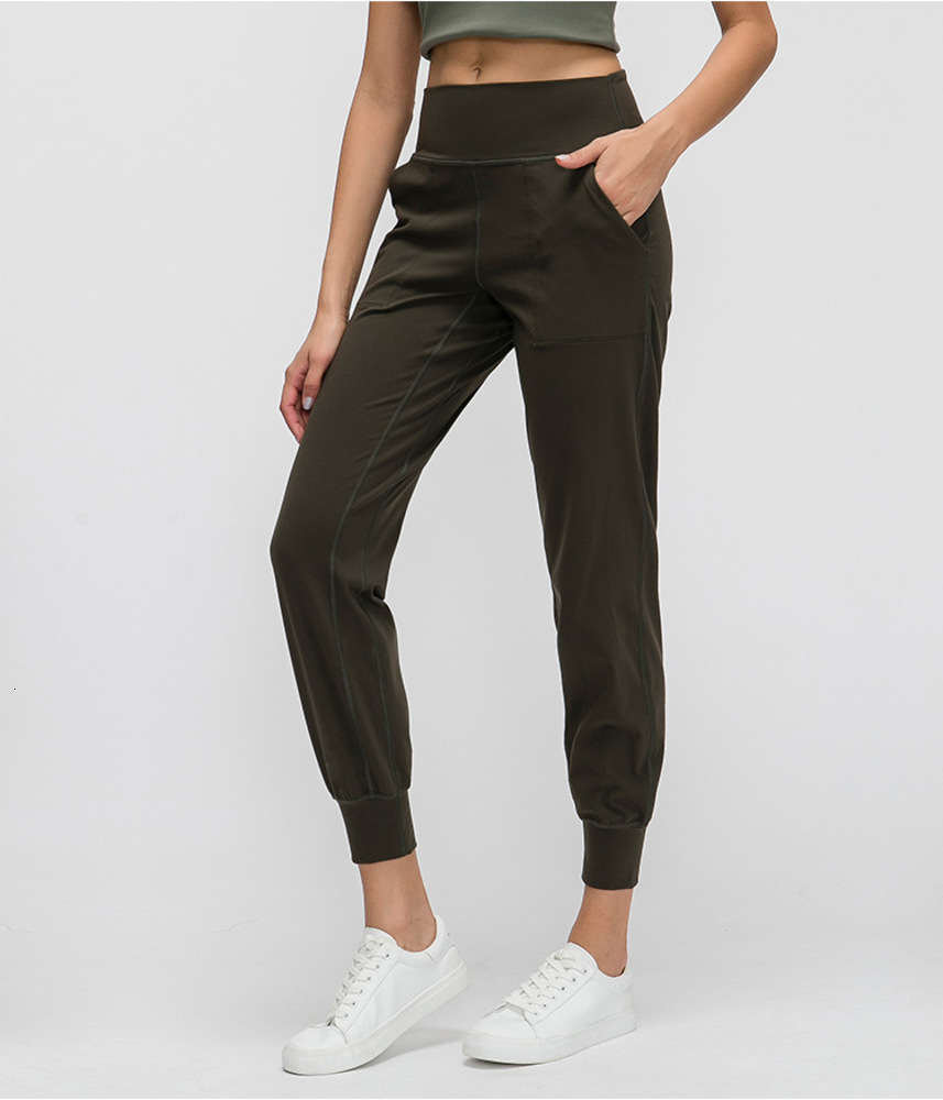 

tracksuits Naked-feel Fabric Loose Fit Sport Yoga Pants Workout Joggers Women Butter Soft Elastic Gym with Two Side Pocket, Gray