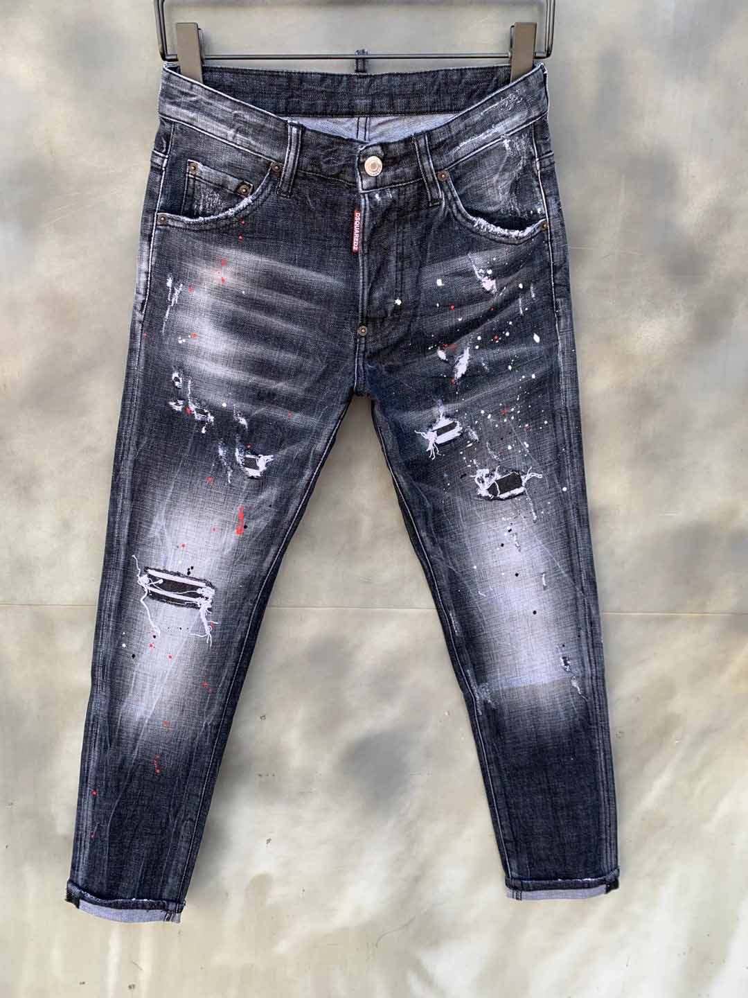 

Herren-Jeans klassische Hip Hop Hosen Stylist Jeans Distressed Ripped Biker Jean Slim Fit Motorrad-Denim-Jeans, Blue