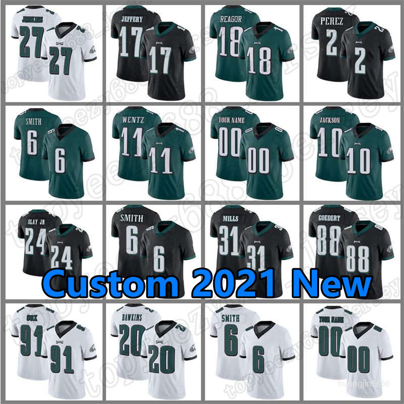 

6 DeVonta Smith Custom Eagles 11 Carson Wentz Mens Philadelphia Football Jerseys 86 Zach Ertz Women 26 Miles Sanders 20 Brian Dawkins Fletcher Cox 24 Darius Slay JR, Custom youth(laoying)