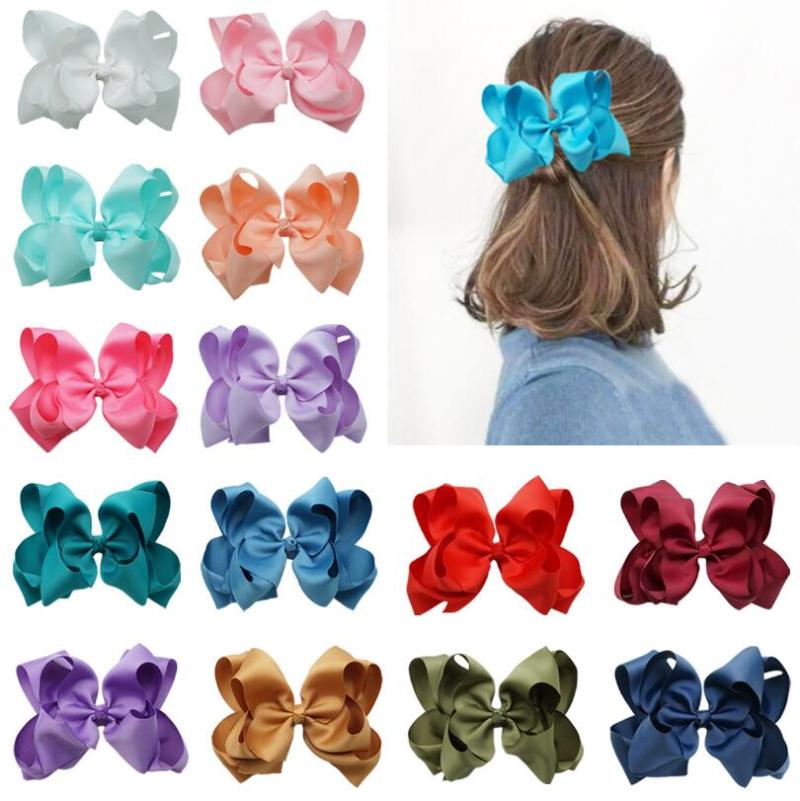 

Hair Accessories Bulk 6.0" Double Layers Grosgrain Ribbon Bows Clip Bowknot Hairpins For Baby Girls Birthday Gift 36Pcs/lot 25 Color U Pick, Slivery;white