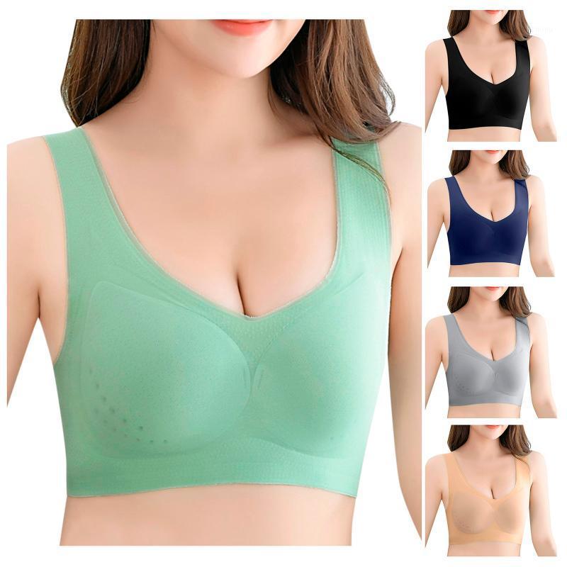 

Camisoles & Tanks Y25 Soild Color Bra Japanese Traceless Lingerie Back Sexy Gathering Underwear Women's Seamless Thin No Steel Sling Small, Black