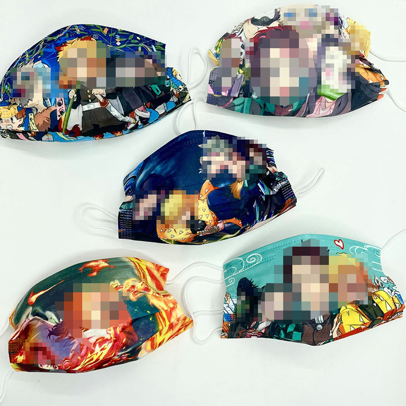 

Disposable Face Cartoon Masks Designer Party Mask Breathable Dust Proof Prevent the flu Smell Smog Droplets Bacterial Multicolor Adult Child