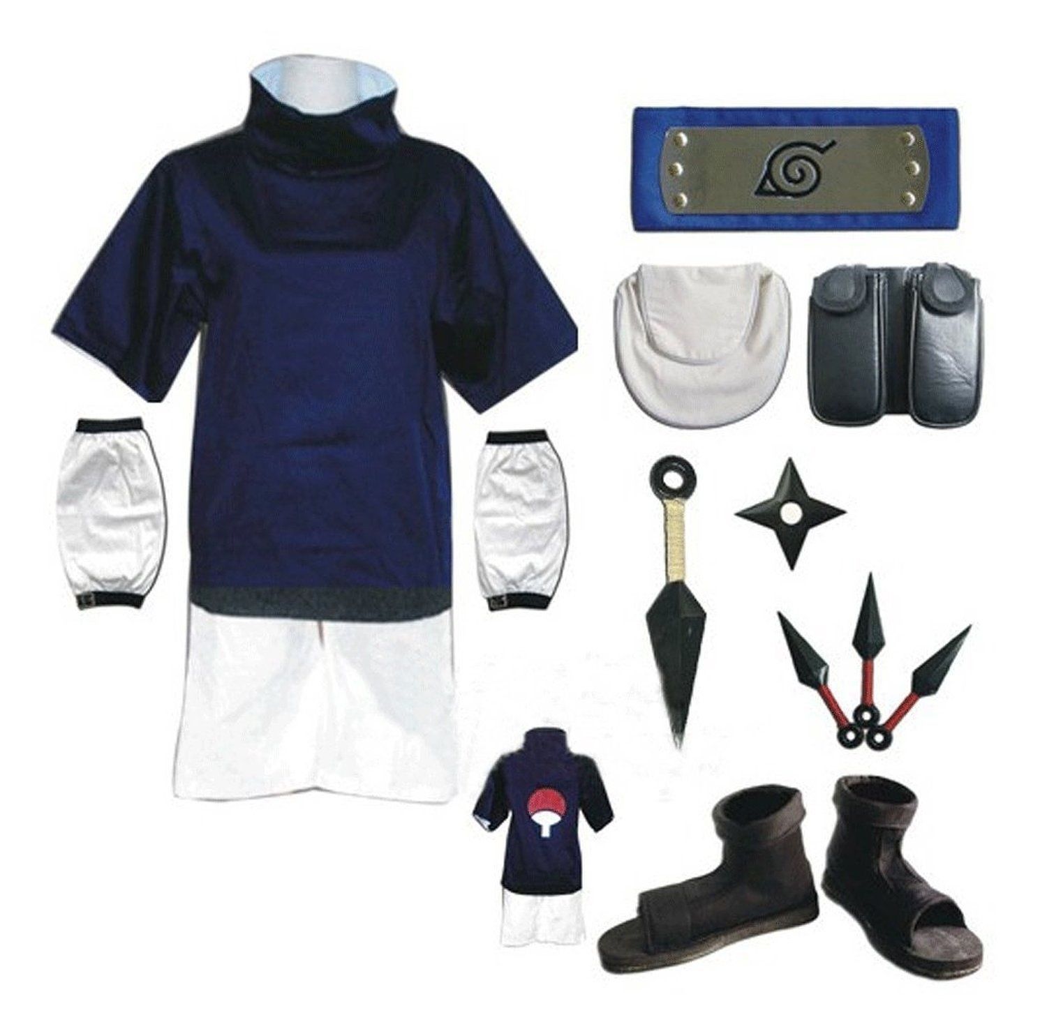 

Naruto Uchiha Sasuke Full Set Cosplay Costume, Black