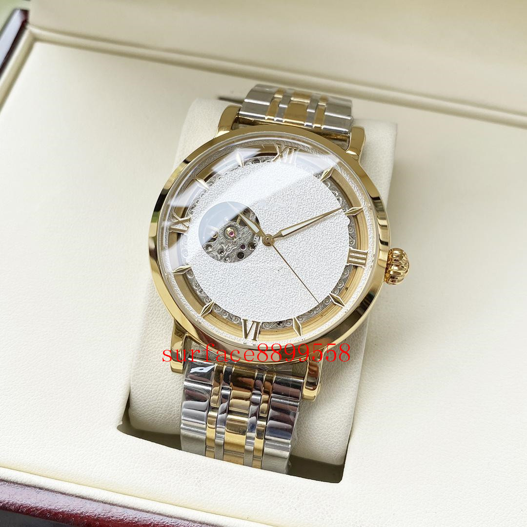 

Mens Business Luxury Watches For Men Top Quality Mechanical Watch Automatic Movement Stainless Steel Strap Designer Brand 42*10MM H6GT5, Water proof 50m